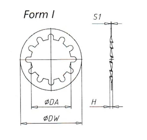 Zahnscheibe DIN 6797